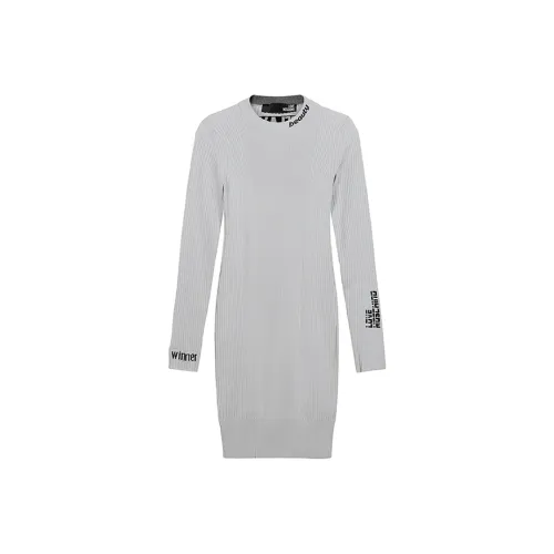 LOVE MOSCHINO Длинное платье с длинными рукавами женское