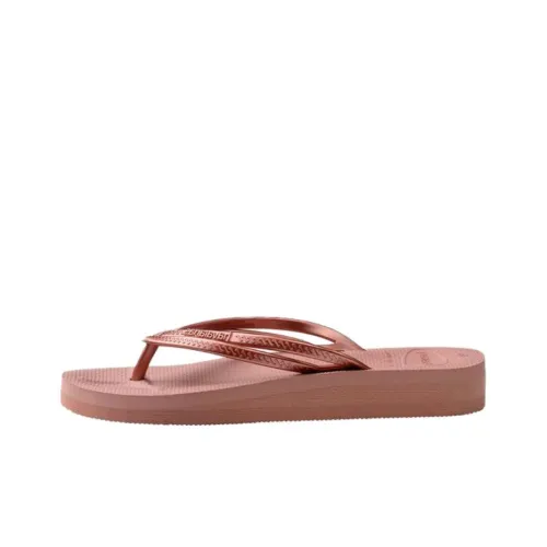 Havaianas Wedges Резиновая подошва Устойчивая к истиранию Шлепанцы Женские Розовый