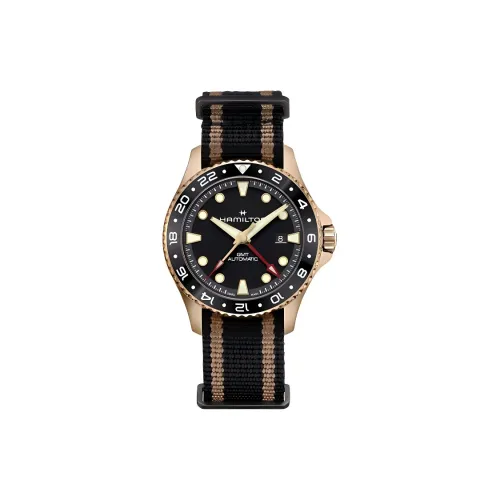 HAMILTON Автоматический Механический Механизм Мужские Часы Khaki Navy Collection 43 мм Черные
