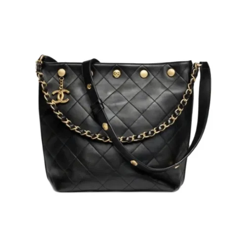 CHANEL Полированная овечья кожа ведрообразные сумки сумки через плечо плечевая сумка большой размер женский черный