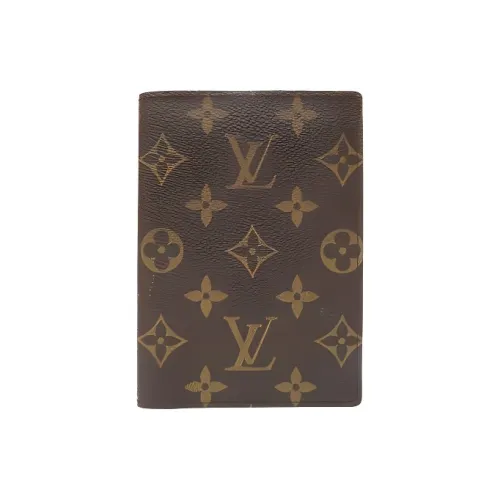 LOUIS VUITTON Холдер для паспорта из холста женский коричневый
