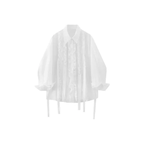 JINGBUTIAN Белые Женские Рубашки