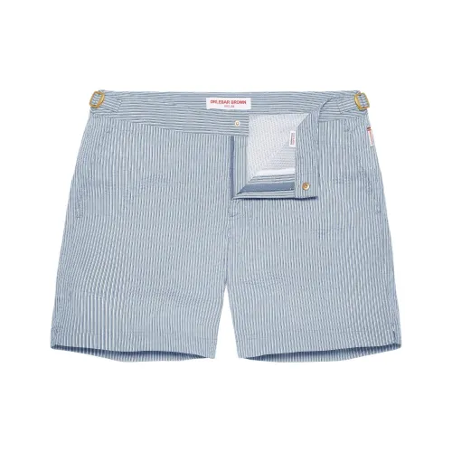 Orlebar Brown Пляжные шорты Мужские Волнистый синий