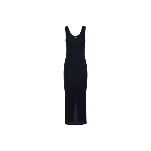 PRADA SS24 Sleeveless Dress Women's Navy Blue PRADA SS24 Без рукавов Платье Женское Морской Синий