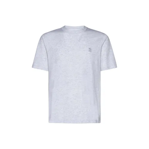 BRUNELLO CUCINELLI SS24 T Рубашка Мужская Жемчужная