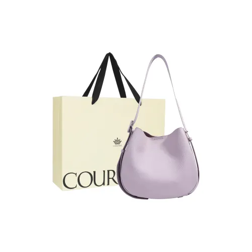 COURONNE Сумка-тоут из коровьей кожи плечевая сумка для женщин черный белый слоновый серый лаванда