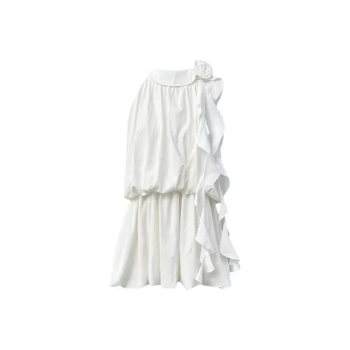 COHX Белые Женские Платья без рукавов