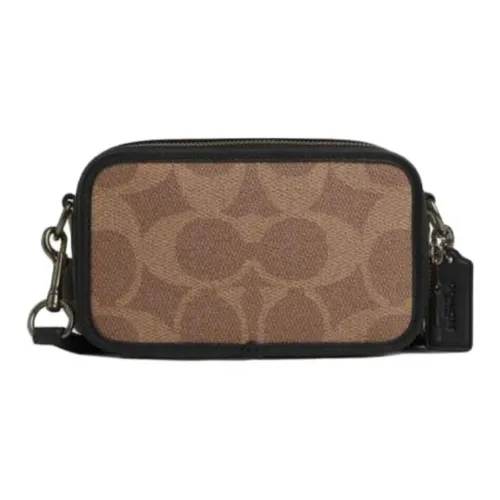 COACH Wyatt Покрытие Холст Кросс-Боди Сумка Маленькая Мужская Коричневая