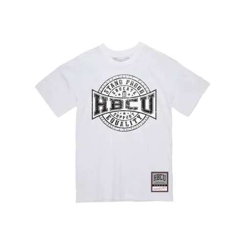 MITCHELL NESS HBCU Следы T-Рубашка Мужская Белая