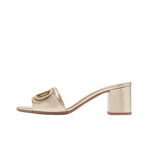 Valentino Garavani Резиновые противоскользящие слипоны 6 см женские золотые