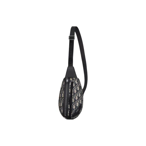DIOR Скарабей Oblique Печатная ткань Сумка через плечо Сумка на плечо Мини Мужская Бежевая и Черная