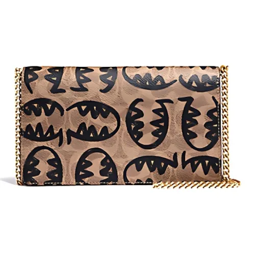 Coach Guang YU Коллаборация Callie Холст с кожей Конверт Сумка Сумка через плечо Маленькая Женская