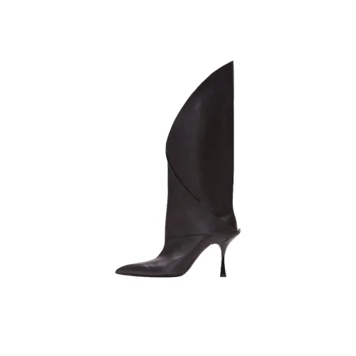 BALMAIN Twist высокие сапоги на каблуке 9,5 см женские черные