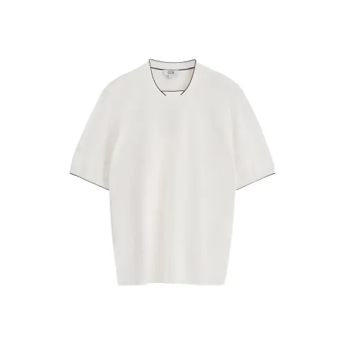 COS Белая Мужская T-Рубашка