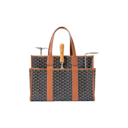 GOYARD Villette Телячья кожа Тоут Сумка Сумка для покупок Сумка Женская Черная Коричневая