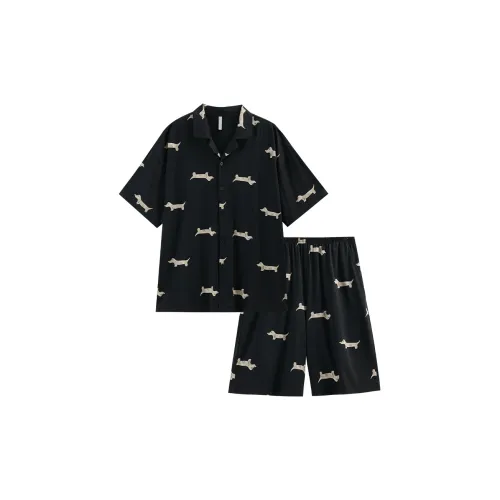 Same Language Wuyi Черный · Коричневый Vein Wood · Светло-абрикосовый Мужской Пижамные комплекты