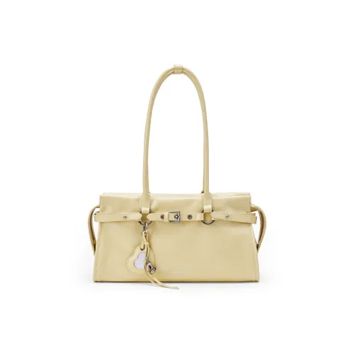 MCMIKO Сумка через плечо из коровьей кожи с синтетической кожей женская сырно-желтого цвета