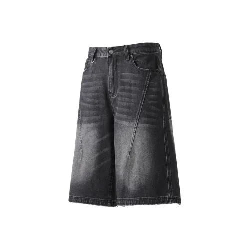 HLPT Черные Унисекс Джинсовые Шорты