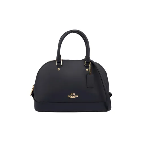 COACH Sierra Кожа Сумка-купол Сумка Сумка через плечо Сумка через плечо Мини Женская Синяя Черная