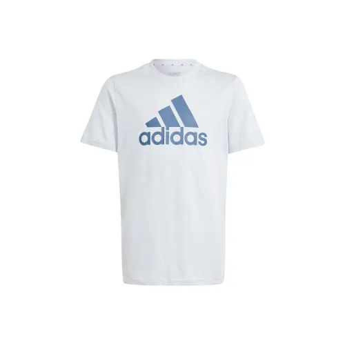 Adidas Essentials Светло-синий/Серо-голубой Kids T Рубашки