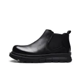 Черная обувь с флисовой подкладкой и утеплением