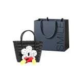 Чёрный гороховый узор + сумка для покупок