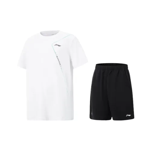 LINING YOUNG Повседневная спортивная одежда Comprehensive Physical Fitness 2 предмета Набор Стандартный Белый Черный Детский