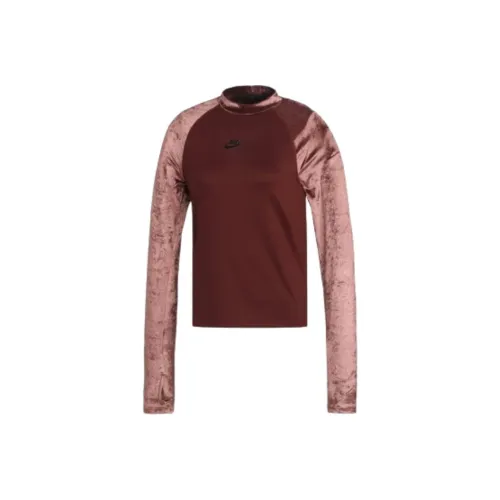 Nike одежда Бургундский Женские Футболки