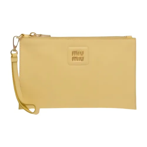 MIU MIU Кожа Клатч Женский Желтый