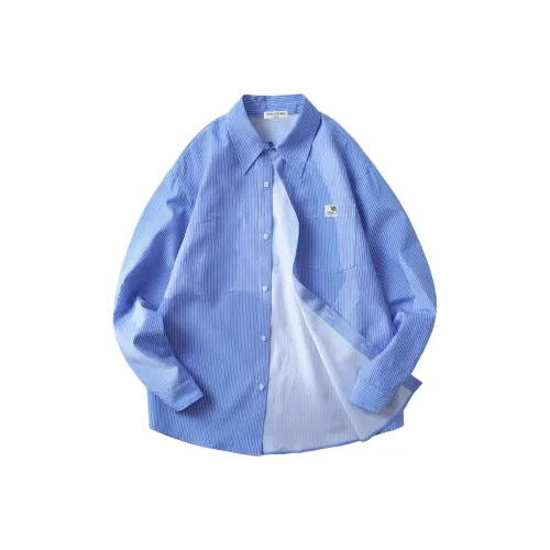 Être Par Lee Синие Унисекс Рубашки