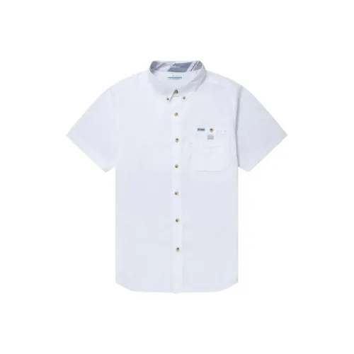 Коллаборация Columbia PFG Белая Мужская Рубашка