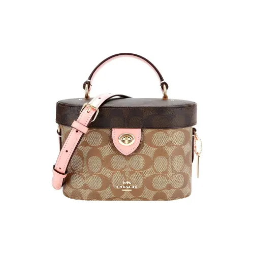 COACH Kay Кожа Коробка Сумка Маленькая Сумка Сумка Сумка через плечо Маленькая Женская Хаки Коричневая