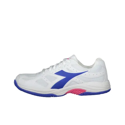 DIADORA BLOCK 3 Противоскользящие устойчивые к истиранию низкие кроссовки для тренировок женские белые