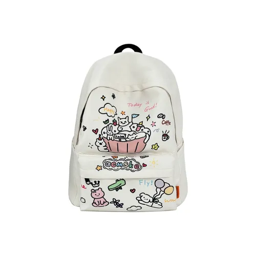 G.DUCKKIDS Нейлон Рюкзак Стандартный Подростки Серый Красный