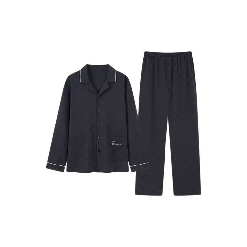 Qin Jing Пижамный комплект мужской Gift Box Set темно-синий серый