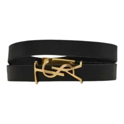 SAINT LAURENT Кожаные ремни Унисекс Черный