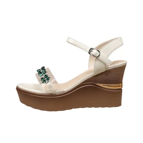 Forest Princess One Ремень Сандалии 8,5CM Женские Бежево-зеленый