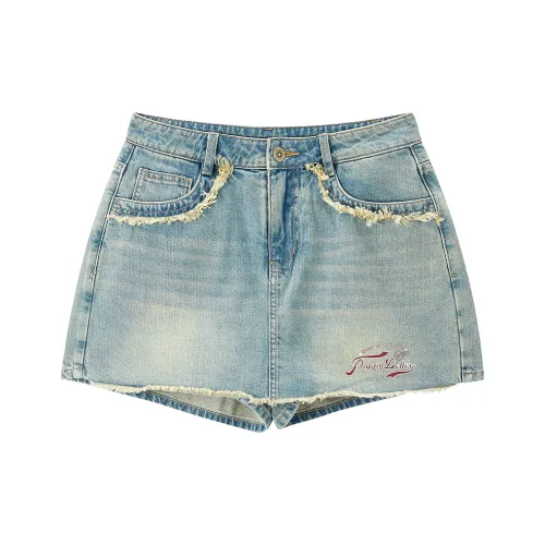 LEDIN Джинсовые светло-голубые женские джинсовые шорты