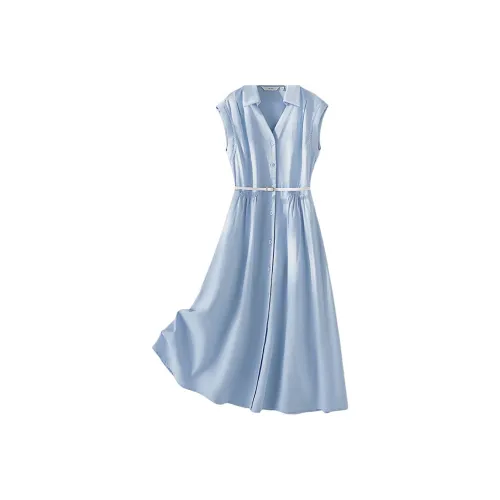 IHIMI Без рукавов Платье Женские Nova Кислородный синий