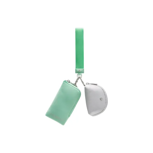 lululemon Нейлон Кошелек Женские Мятно-зеленый Серебряный