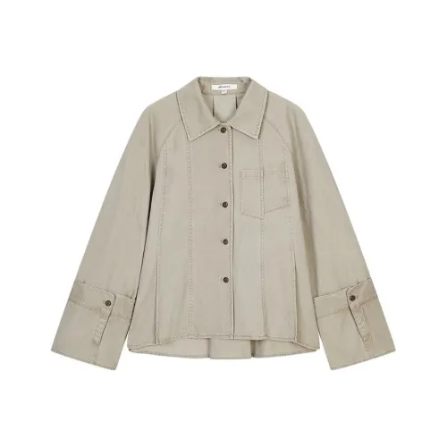 MOUSSY Темно-бежевые Женские Рубашки