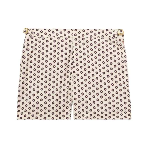 Orlebar Brown Бежевые Мужские Пляжные Шорты