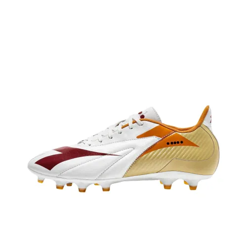 DIADORA MAXIMUS ELITE LT SLP 12 FG Твердый грунт Противоскользящие Устойчивые к истиранию Футбольные бутсы Мужские Белый Золото