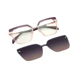 Верхний прозрачный фиолетовый, нижний розовый/верхний фиолетовый, нижний розовый