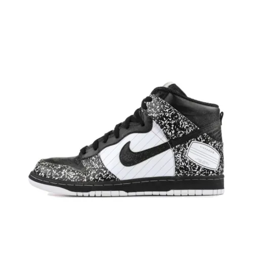 Nike Dunk High Устойчивый к истиранию верх Высокий топ Повседневная обувь Унисекс Черный