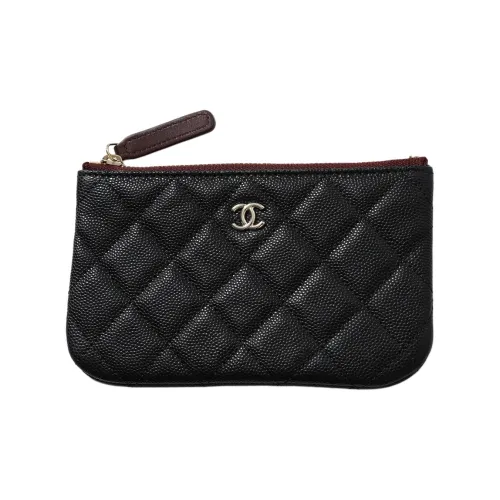 CHANEL Клатч из коровьей кожи стандартный женский черный