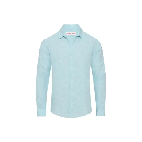 Orlebar Brown Aqua Blue Мужские Рубашки