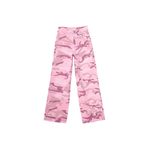 You cow me pants Розовый Камуфляж Женские Джинсы