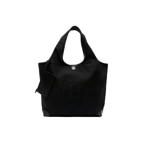 BALMAIN Хлопок Телячья кожа Тоут Сумка Сумка для покупок Сумка Стандартная Мужская Черная