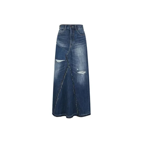 MOUSSY collaboration Denim Long Skirt Women's